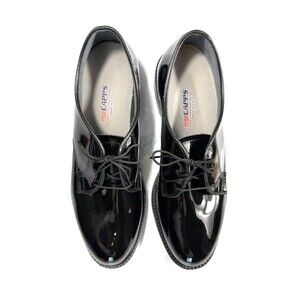 Capps Air-Lite Black Patent Leather Oxford Uniform Dress Shoes Military 10M